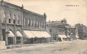 F57/ Oakfield New York Postcard c21910 Stores Business Main St