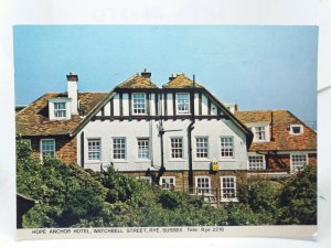 Hope Anchor Hotel Watchbell Street Rye Sussex Vintage Postcard 1970s