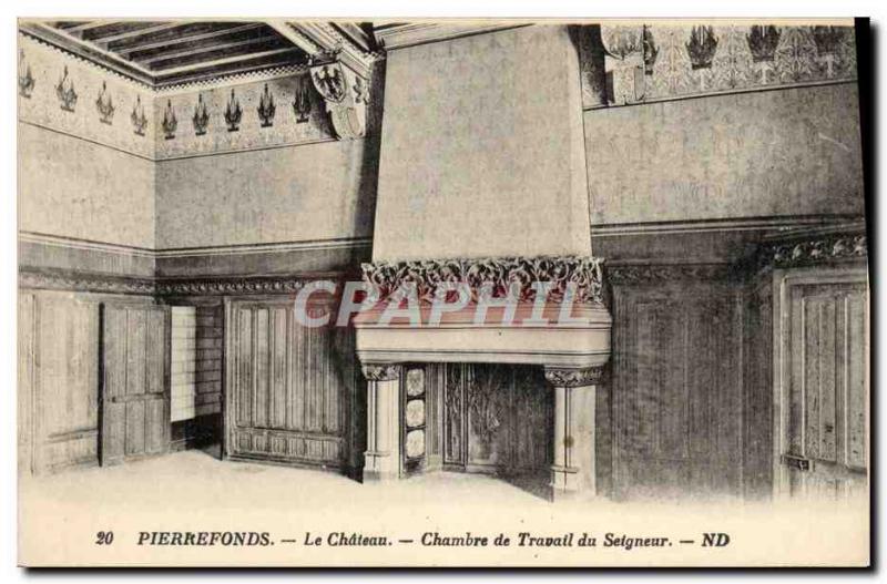 Old Postcard Pierrefonds Chateau Lord Labor Chamber