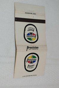 Precision Paints Atlanta GA Advertising 30 Strike Matchbook Cover