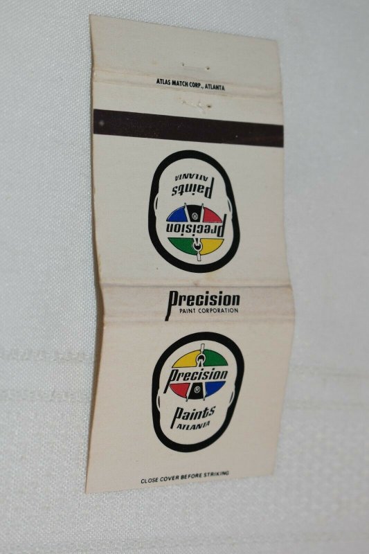 Precision Paints Atlanta GA Advertising 30 Strike Matchbook Cover