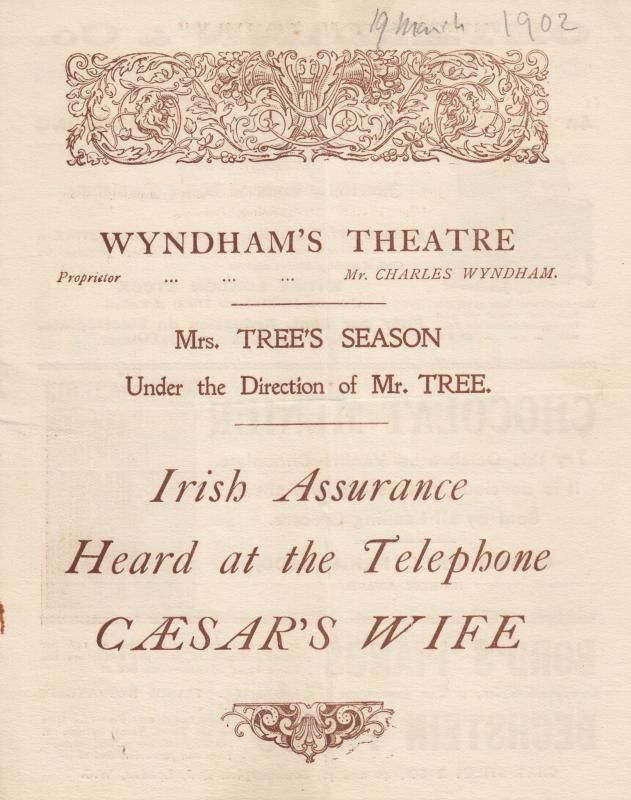 Caesars Wife Irish Telephone First Shakespeare Drama King Lear Film In Histor...