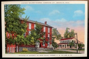 Vintage Postcard 1930-45 Walker Tavern, Irish Hills, Brooklyn, Michigan (MI)