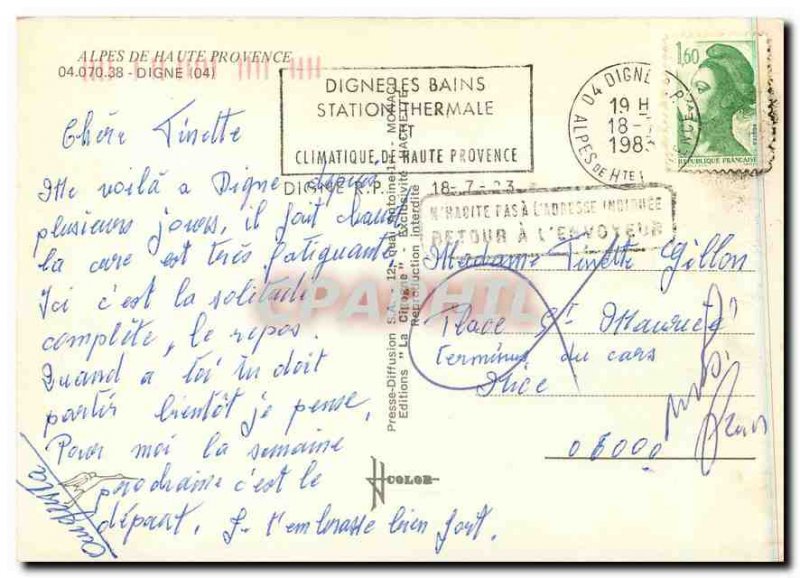 Postcard Modern Haute Provence Digne