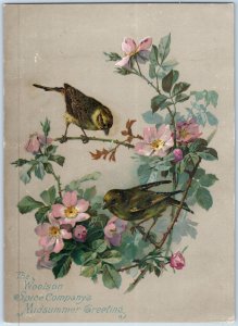 1870s-80s Lovely Birds Couple The Woolson Spice Company Trade Card #DD