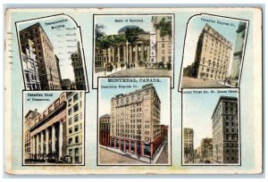 1931 Montreal Quebec Canada Buildings Multiview Vintage Posted Postcard 