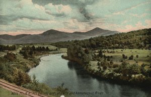 Vintage Postcard 1910's White Mts. Garfield & Lafayette & Ammonoosuc River NH