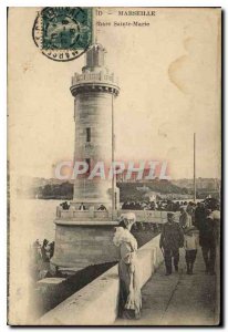 Old Postcard Marseille Le Phare Ste Marie