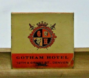 Scotch 'N' Sirloin Gothham Hotel 12th & Grant St Denver Vintage Matchbook Cover