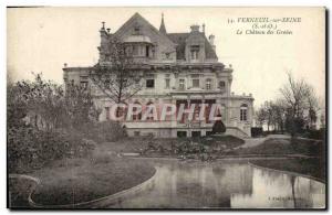 Old Postcard Verneuil Sur Seine Le Chateau Des Groues