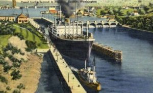 Canal Locks Second to Panama - Seattle, Washington