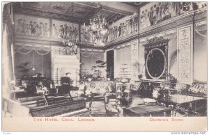 LONDON, England, PU-1924; The Hotel Cecil, Drawing Room