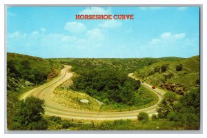 Horseshoe Curve Turner Falls Arbuckle Mountains Oklahoma Scenic View Postcard