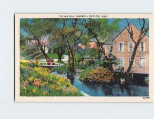 Postcard The Old Mill, Cape Cod, Sandwich, Massachusetts