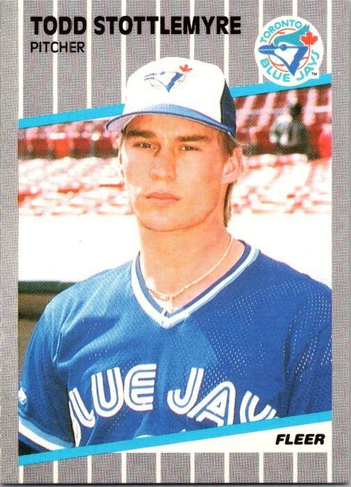 1989 Fleer Baseball Card Todd Stottlemyre Toronto Blue Jays sk2840