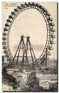 Paris Old Postcard The Ferris wheel