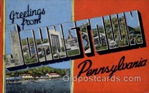 Johnstown, Pennsylvania Large Letter Town 1948 postal used 1948