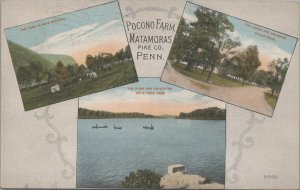 Postcard Pocono Farm Matamoras Pike Co PA