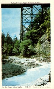 New York Finger Lakes Railroad Bridge Upper Entrance To Glen Dexter Press