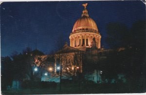 Mississippi Jackson State Capitol Building At Night