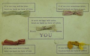 C.1910 Love Bows Complete Unused If love Is Dead Postcard P95