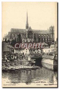 Amiens Old Postcard The Cathedral (north coast) (walking)