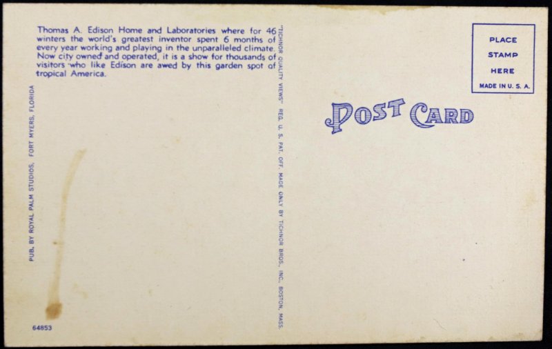 Thomas Edison home Fort Myers