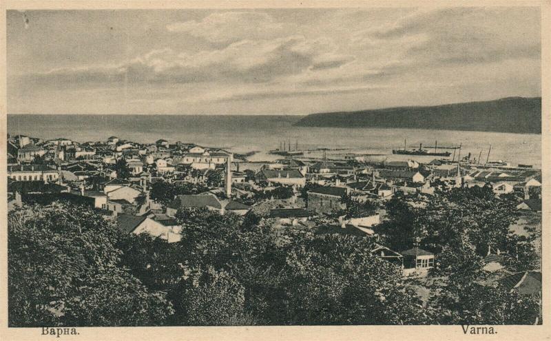 VARNA BULGARIA PANORAMA ANTIQUE POSTCARD