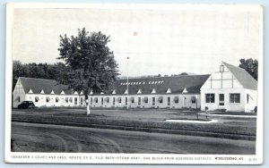 MIDDLESBORO, Kentucky KY ~ Roadside VAN BEBER'S COURT Motel c1940s Postcard