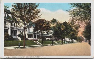 High Street From Aycrigg Avenue Passaic New Jersey Vintage Postcard  C140