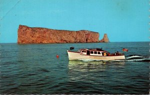 Canada Quebec Perce Excursion Boat Returning To Bonaventure Island