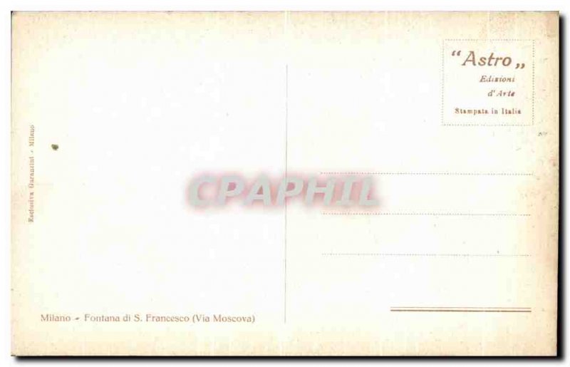 Old Postcard Milano Trevi S Francesco
