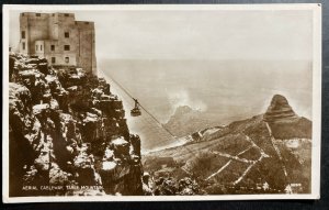 Mint Real Picture Postcard South Africa Aerial Cableway Table Mountain