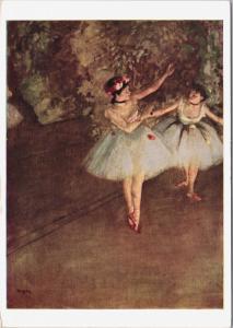 Two Dancers On The Stage Edgar Degas Art Artwork Unused Postcard D36