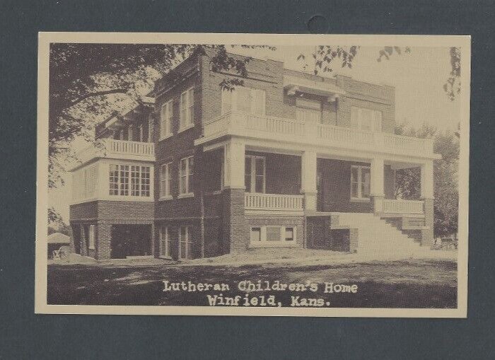 Ca 1915 Real Photo Post Card infield Ks Lutherans Childrens Home