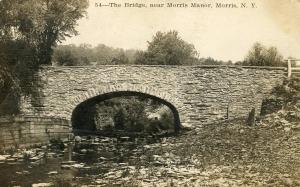 NY - Morris. Bridge near Morris Manor  *RPPC     