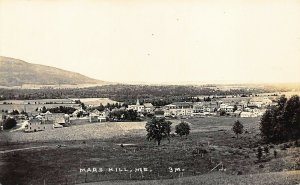 Panoramic View of Mars Hill & Mountain Maine 1951 Real Photo Postcard