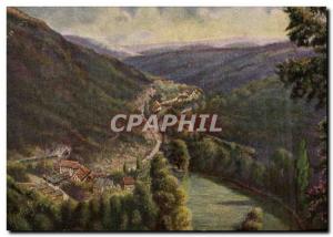Old Postcard Birkenauer Cal (Odenwald) im Hintergrund Tuchs sche Muhle bei We...