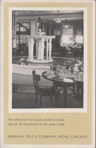 Postcard The Narcissus Tea Room Seventh Floor Marshall Field Co Chicago IL