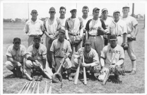 J44/ Interesting RPPC Postcard c1950 Baseball Team Uniforms Gary Cubs  34