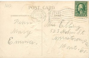 Embossed St. Patrick's Day Postcard Nash 14 Children Dancing A Jig