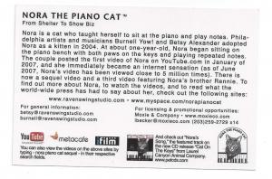 Nora The Piano Cat Advertising Card 4 X 6