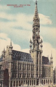 Belgium Brussels Hotel de Ville Grand' Place 1913