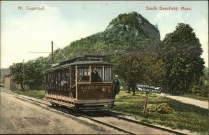 South Deerfield MA GD&N St. Trolley Close Up c1910 Postcard