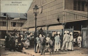 Martinique Fort-de-France Le Marche Market c1910 Vintage Postcard