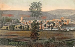 ASHBURTON CHURCH DEVON ENGLAND~PANORAMA VIEW-1909 FRITHS TINTED PHOTO POSTCARD