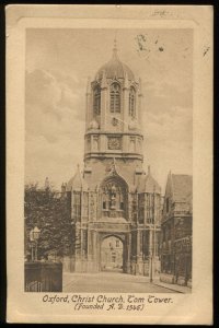 Oxford, Christ Church, Tom Tower. F. Frith No. 26814. 1908 Oxford postmark