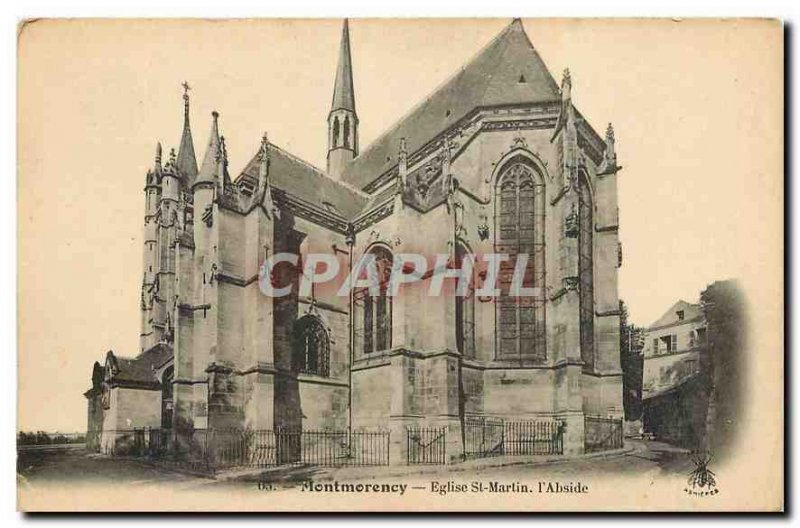 Postcard Montmorency Old St. Martin's Church The Apse