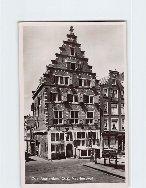 Postcard Oudezijds Voorburgwal, Oud-Amsterdam, Netherlands