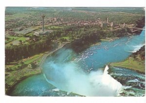 Horseshoe Falls, Niagara Falls, Ontario, Vintage 1983 Aerial View Postcard